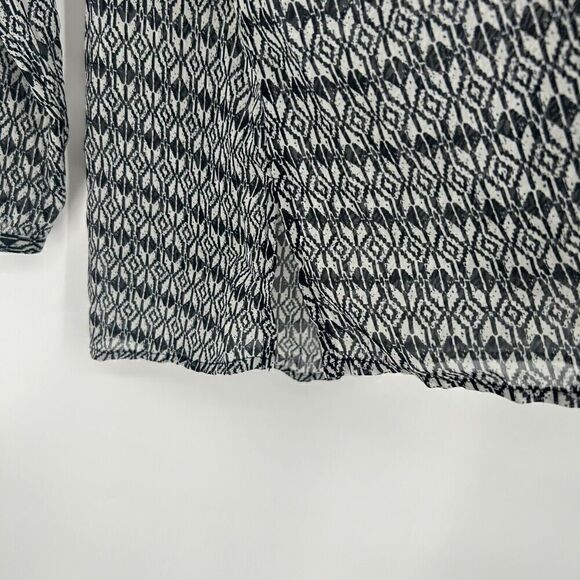 Old Navy Black Sheer Boho Top Split Neck Drop Shoulder Dolman Sleeve Size XL - Picture 6 of 10